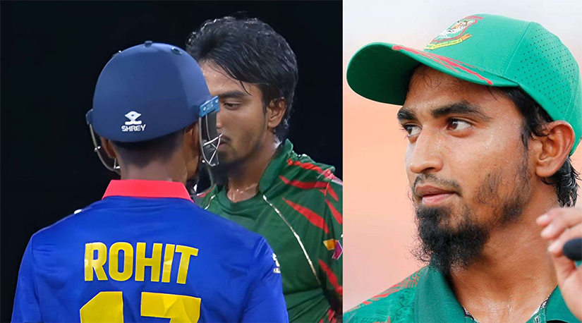 नेपालका कप्तानसँग झगडा गर्ने बङ्गलादेशका बलरलाई आईसीसीले गर्‍यो कारबाही